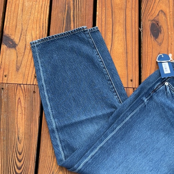 NWT Daily Blue Denim By AG Mid Wash Wide Barrel Jeans Size 24 - Picture 9 of 13